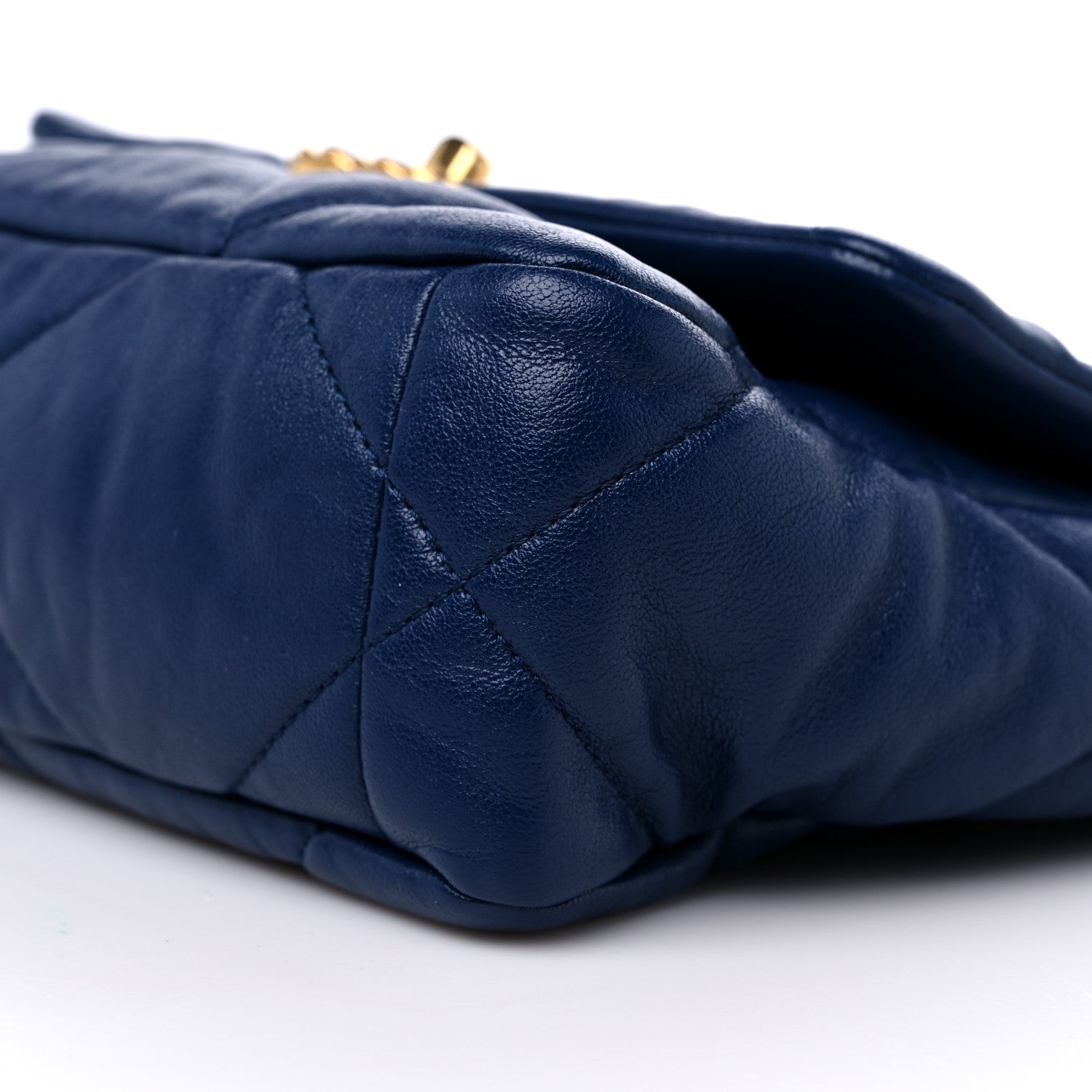 Chanel Goatskin Quilted Medium Chanel 19 Flap Dark Blue 9 of 9