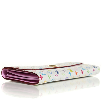 Louis Vuitton Monogram Multicolor Sarah Wallet White Litchi 4 of 6