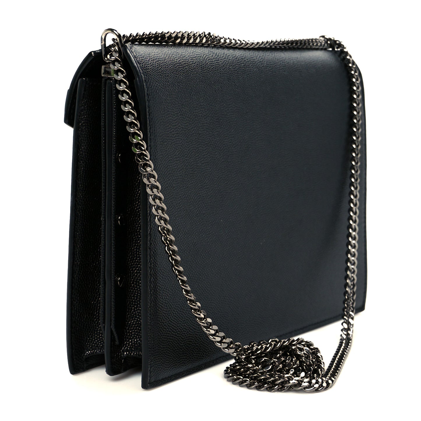 Grain De Poudre Monogram Cassandra Clasp Bag Black