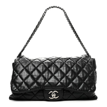 Chanel Lambskin Quilted Chanel 3 Accordion Flap Bag Black 1 of 10