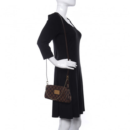 Louis Vuitton Damier Ebene Eva Clutch 2 of 9