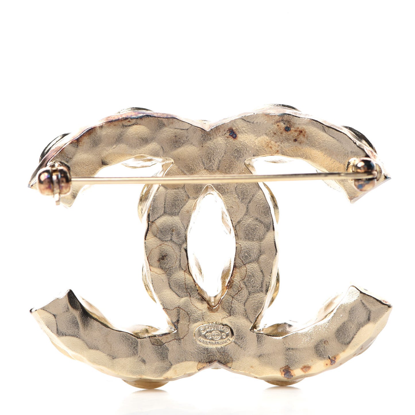Resin CC Brooch Gold