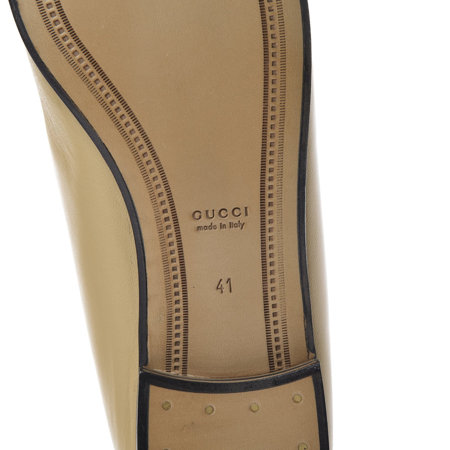 Gucci Lambskin Womens Brixton Horsebit Loafers 41 Wheat 6 of 9