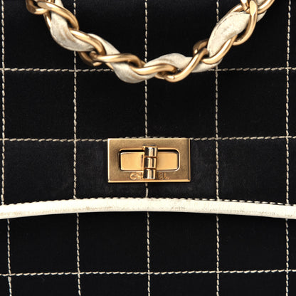 Chanel Satin Quilted Chocolate Bar Flap Orange Black 12 of 12