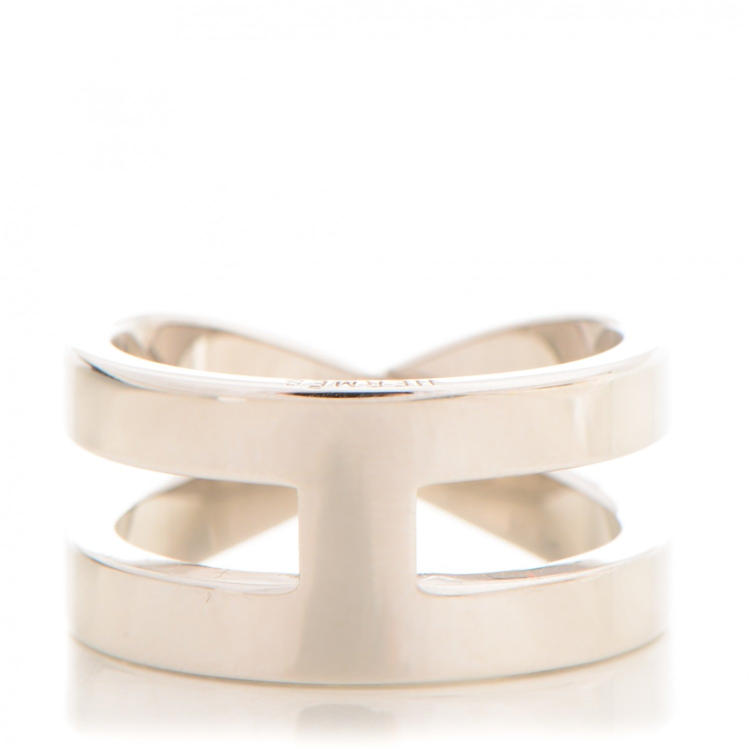 Hermes Palladium Bijouterie Fantaisie H Scarf Ring 3 of 6