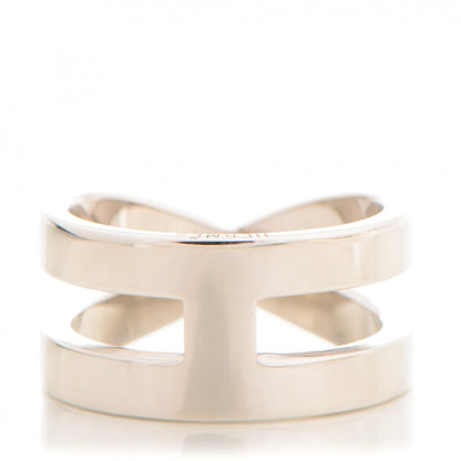 Hermes Palladium Bijouterie Fantaisie H Scarf Ring 3 of 6