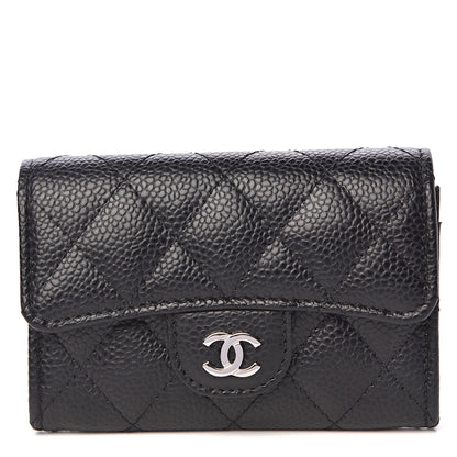 Chanel Caviar Quilted Flap Card Holder Black 1 of 9