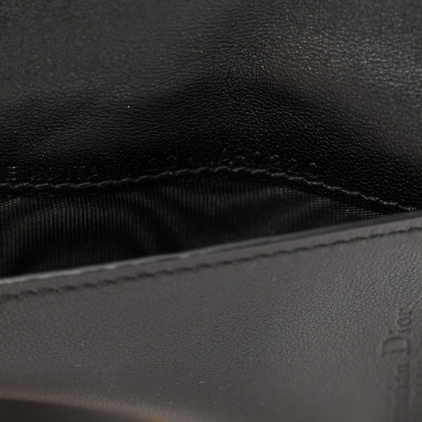Lambskin Cannage Small Lady Dior Flap Card Holder Black
