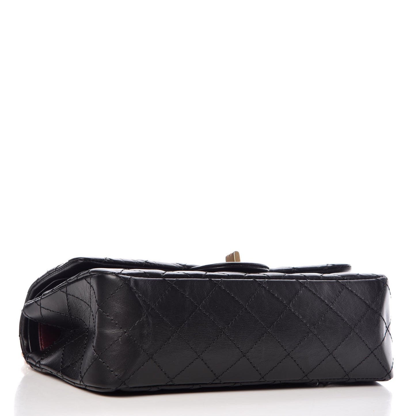 Aged Calfskin Quilted 2.55 Reissue 225 Flap Black