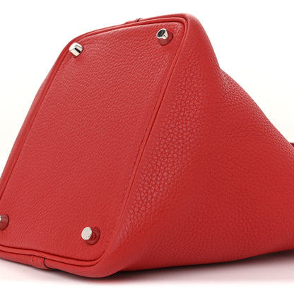 Hermes Taurillon Clemence Picotin Lock 18 PM Rouge de Coeur 10 of 11