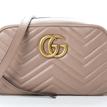 Gucci Calfskin Matelasse Small GG Marmont Chain Shoulder Bag Porcelain Rose 8 of 11