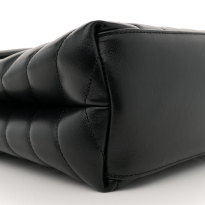 Saint Laurent Calfskin Y Quilted Monogram Medium Loulou Chain Satchel Black 9 of 11
