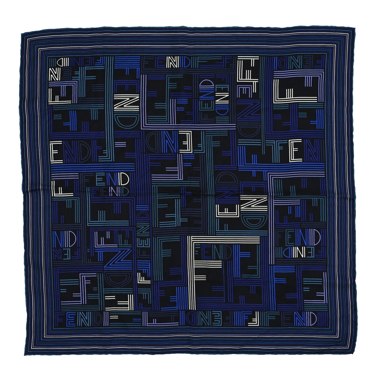 Silk Square Scarf Blue Multicolor