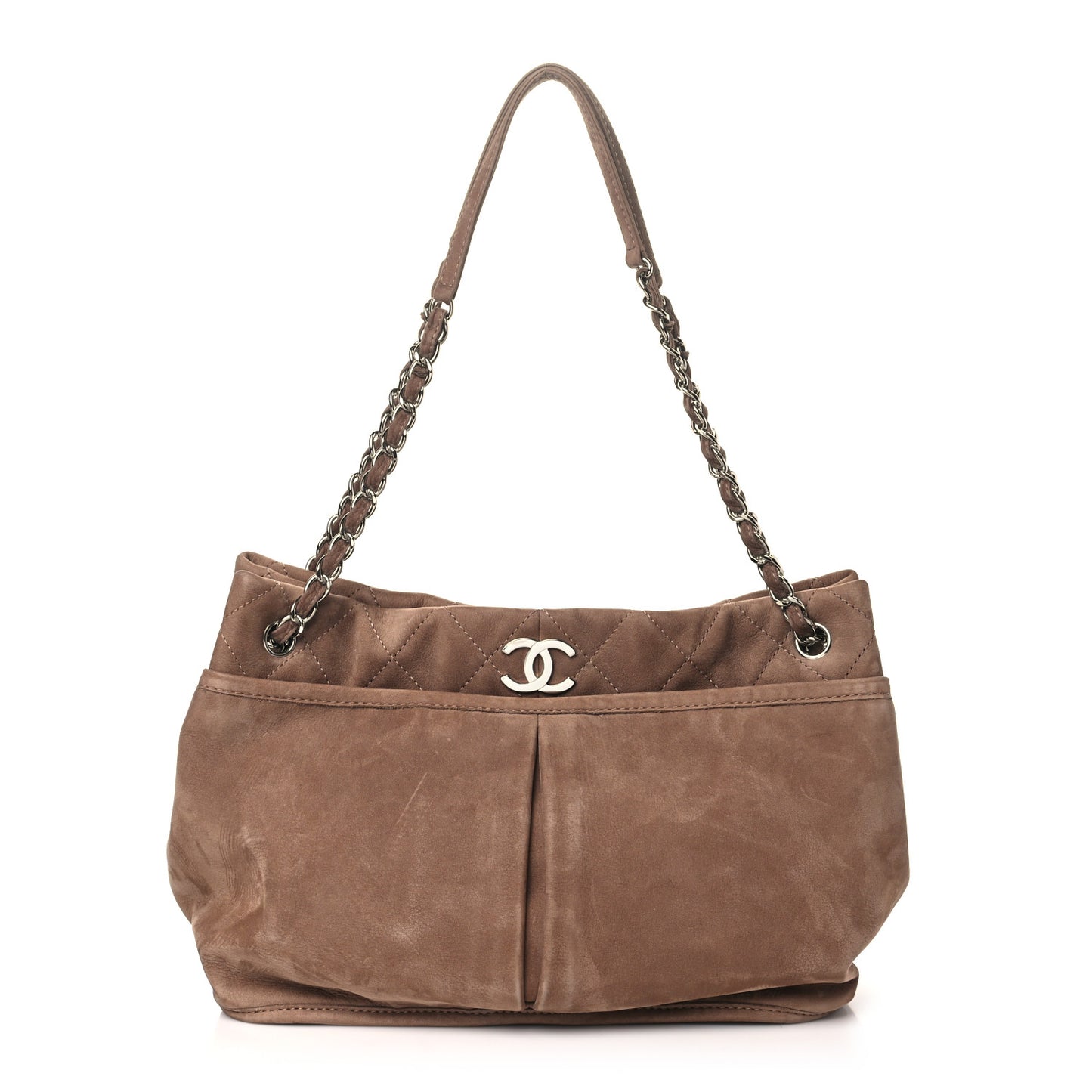 Ultra Soft Suede Calfskin Natural Beauty Tote Brown