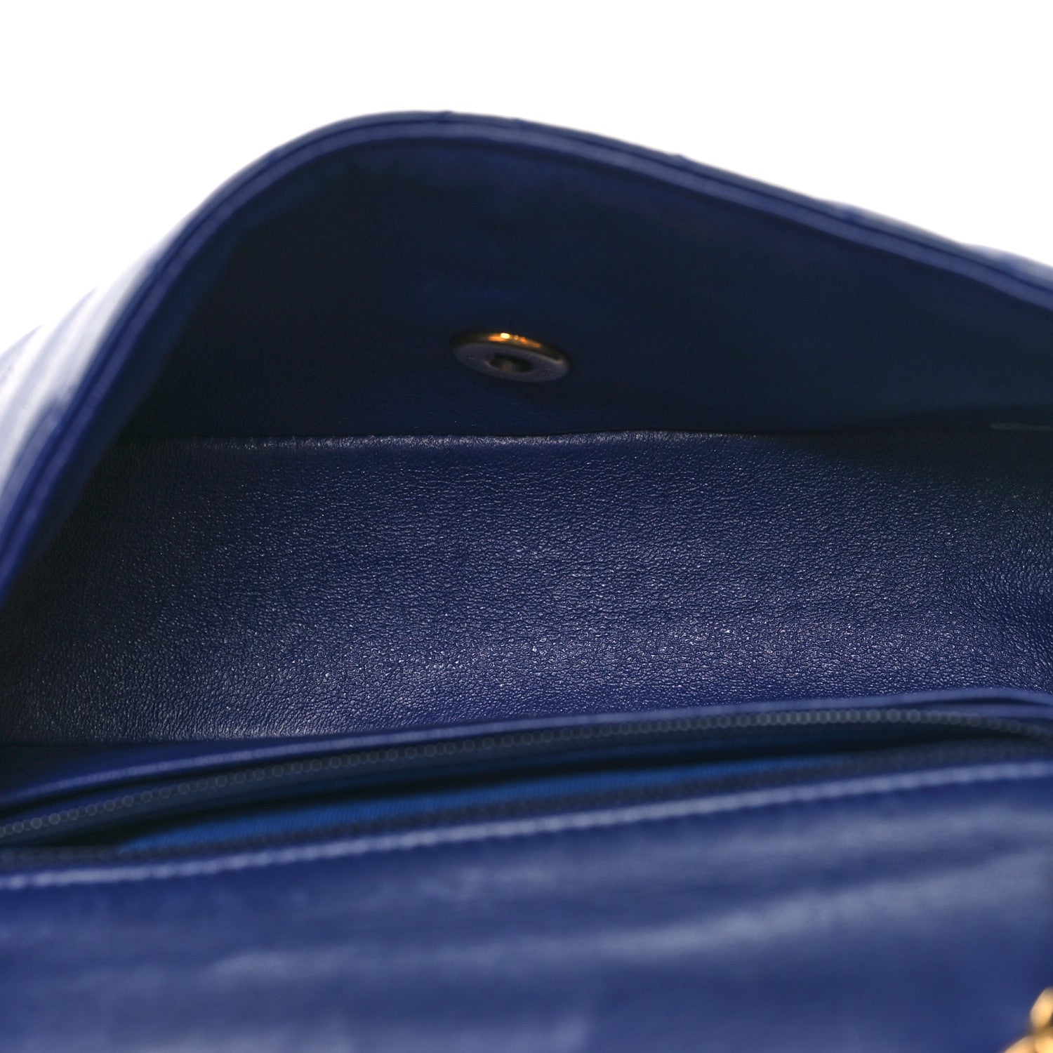 Chanel Lambskin Chevron Quilted Mini Rectangular Flap Blue 5 of 11