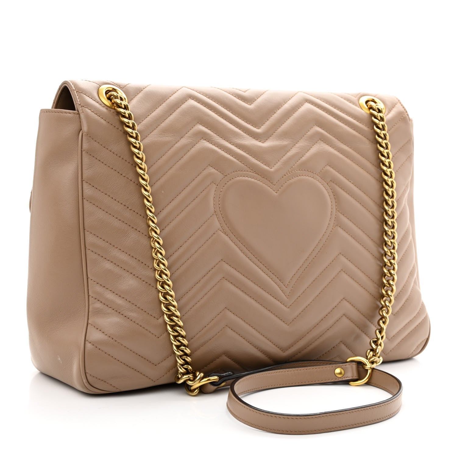 Gucci Calfskin Matelasse Large GG Marmont Shoulder Bag Porcelain Rose 3 of 12