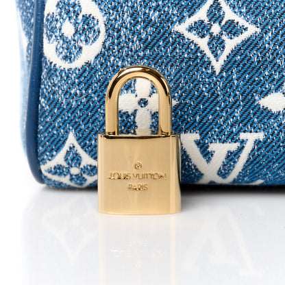 Louis Vuitton Monogram Jacquard Denim Speedy Bandouliere 25 Bleu 7 of 12