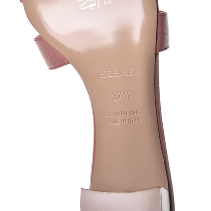 Hermes Epsom Oasis Sandals 37.5 Rose Aube 6 of 9