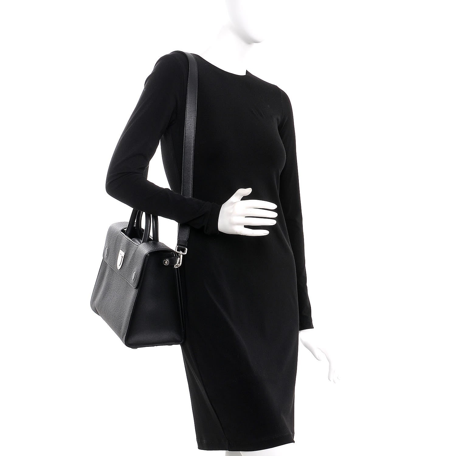 Christian Dior Bullcalf Medium Diorever Flap Black 2 of 7