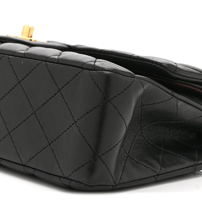 Chanel Lambskin Quilted Medium Double Flap Black 10 of 10
