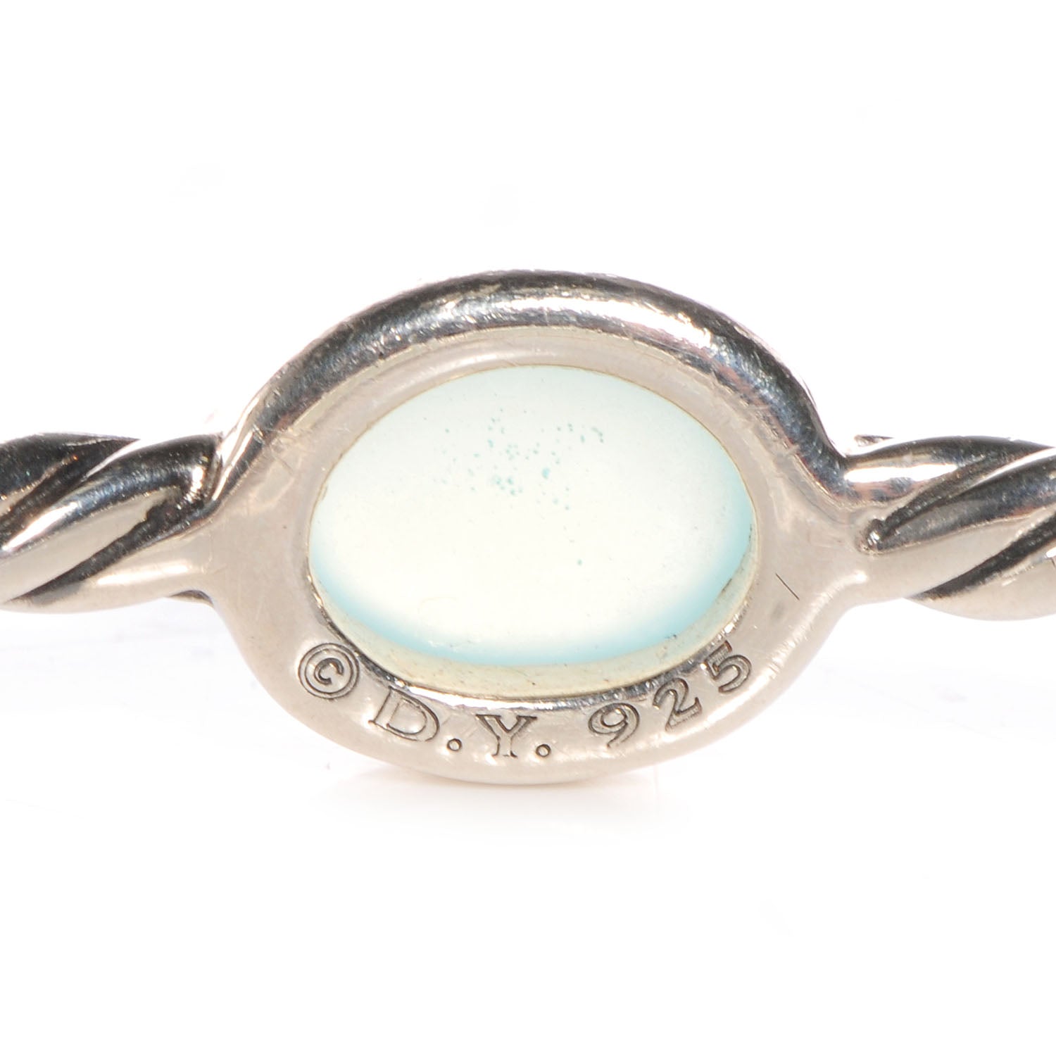 David Yurman Sterling Silver Moonstone Color Classics Four Station 3mm Bangle 3 of 3