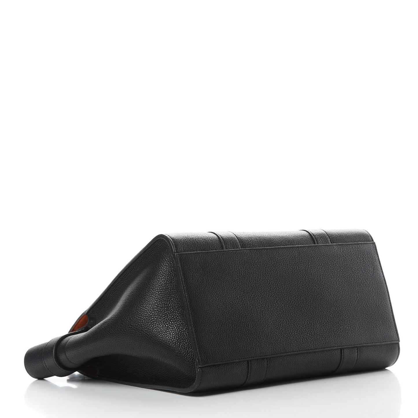 Grain Vegetable Tanned Calfskin Zipped Bayswater Black