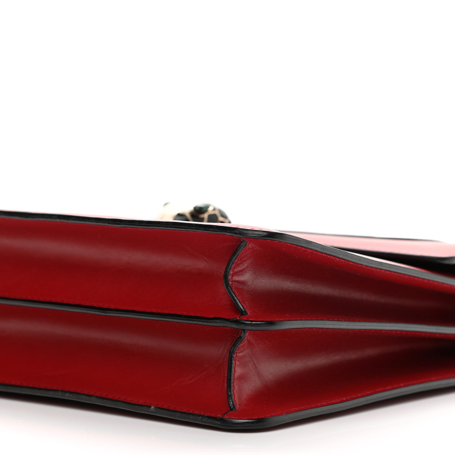 Bulgari Calfskin Serpenti Forever Top Handle Red 6 of 11