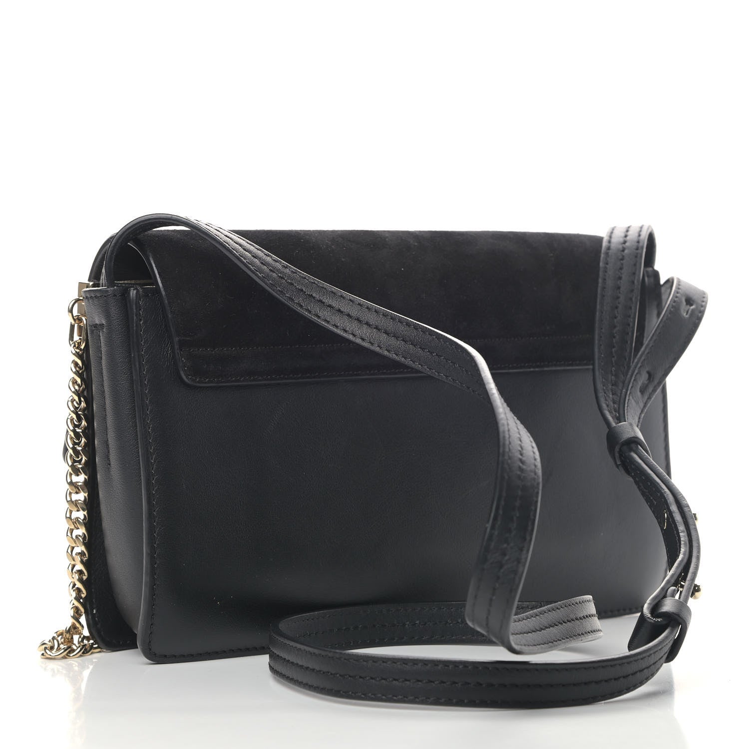 Chloe Suede Calfskin Small Faye Shoulder Bag Black 2 of 6