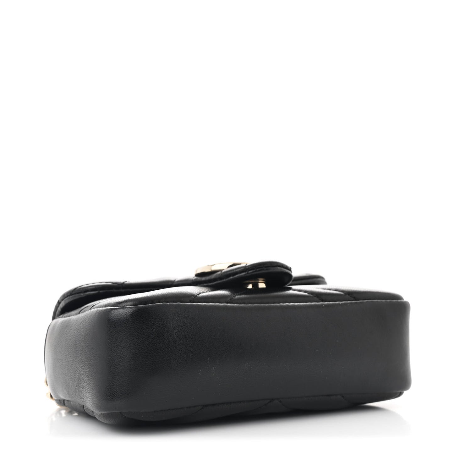 Lambskin Matelasse Mini GG Marmont Shoulder Bag Black
