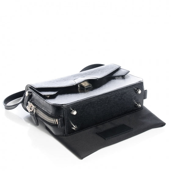 Alexander Wang Textured Patent Tri-Fold Shoulder Bag Black 4 of 10