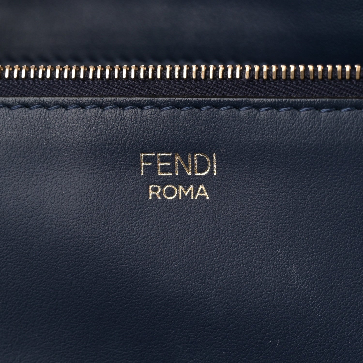 Fendi X FILA Glazed Fabric FF 1974 Mania Shopping Tote Bag Mogano Panna Blueberry 6 of 11