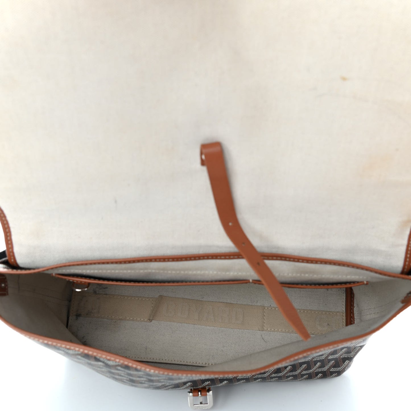 Goyardine Capetien Messenger Bag Black Gold
