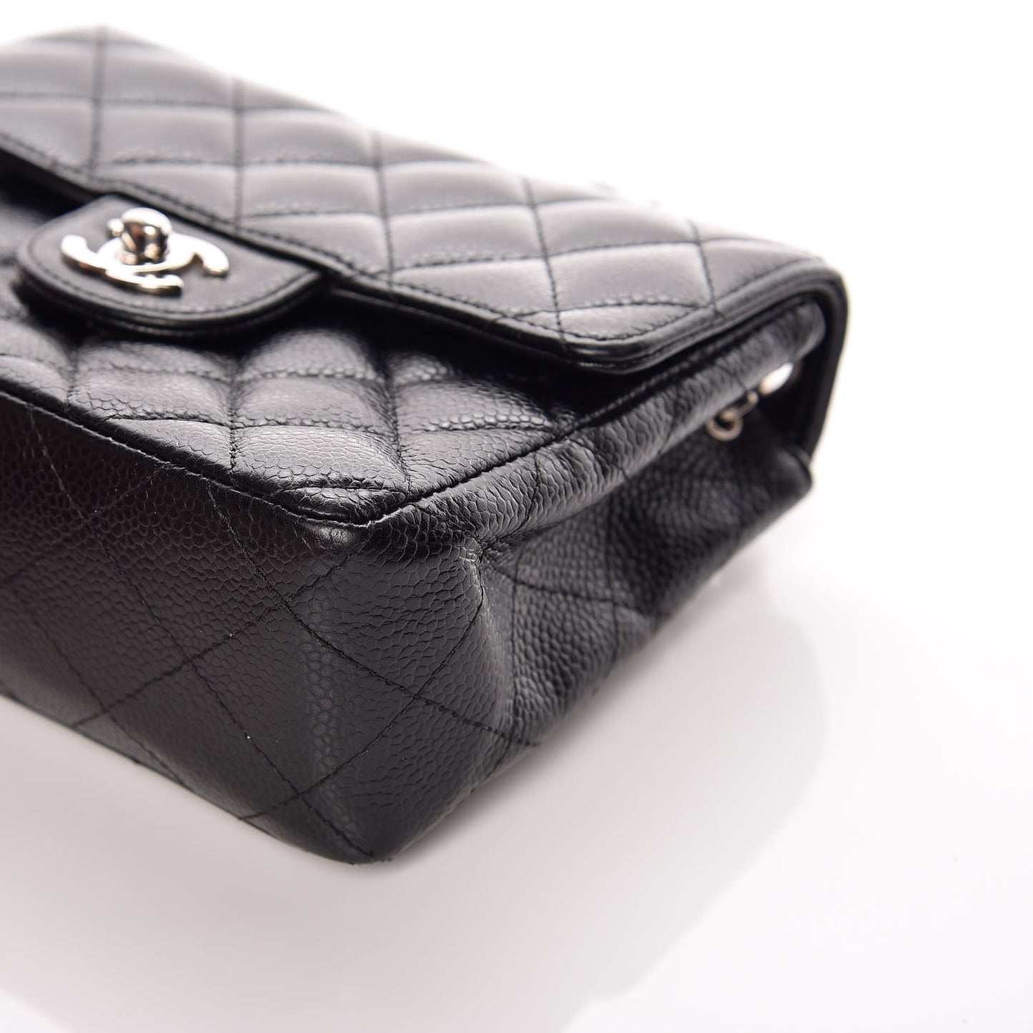 Caviar Quilted Mini Square Flap Black