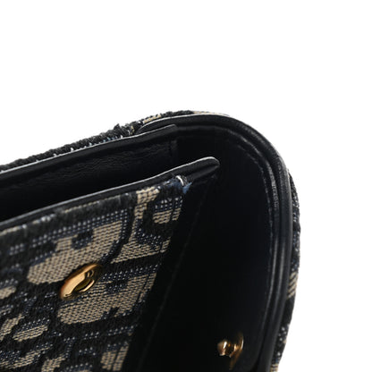 Christian Dior Oblique Saddle Card Holder Blue 8 of 8