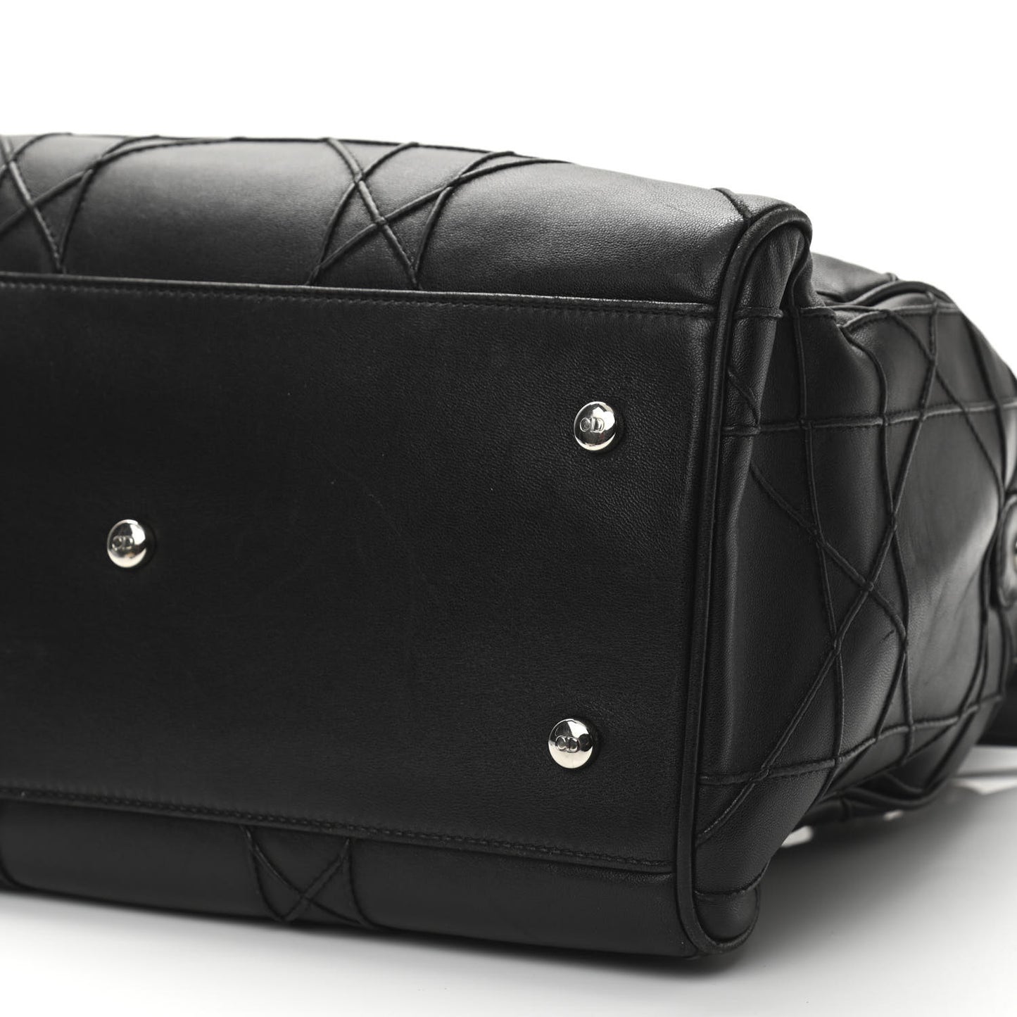 Lambskin Cannage Granville Polochon Black