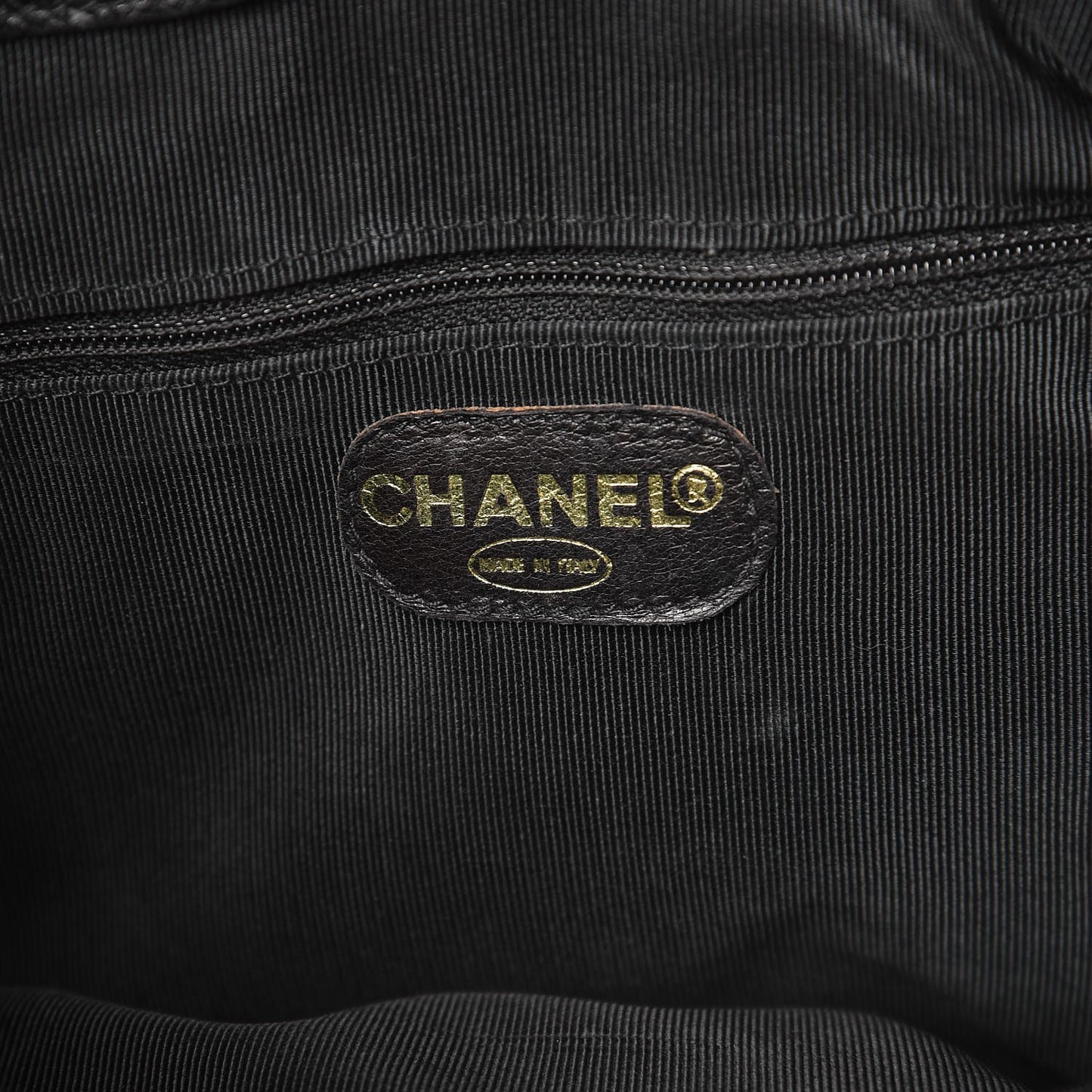 Caviar Quilted Drawstring Backpack Black
