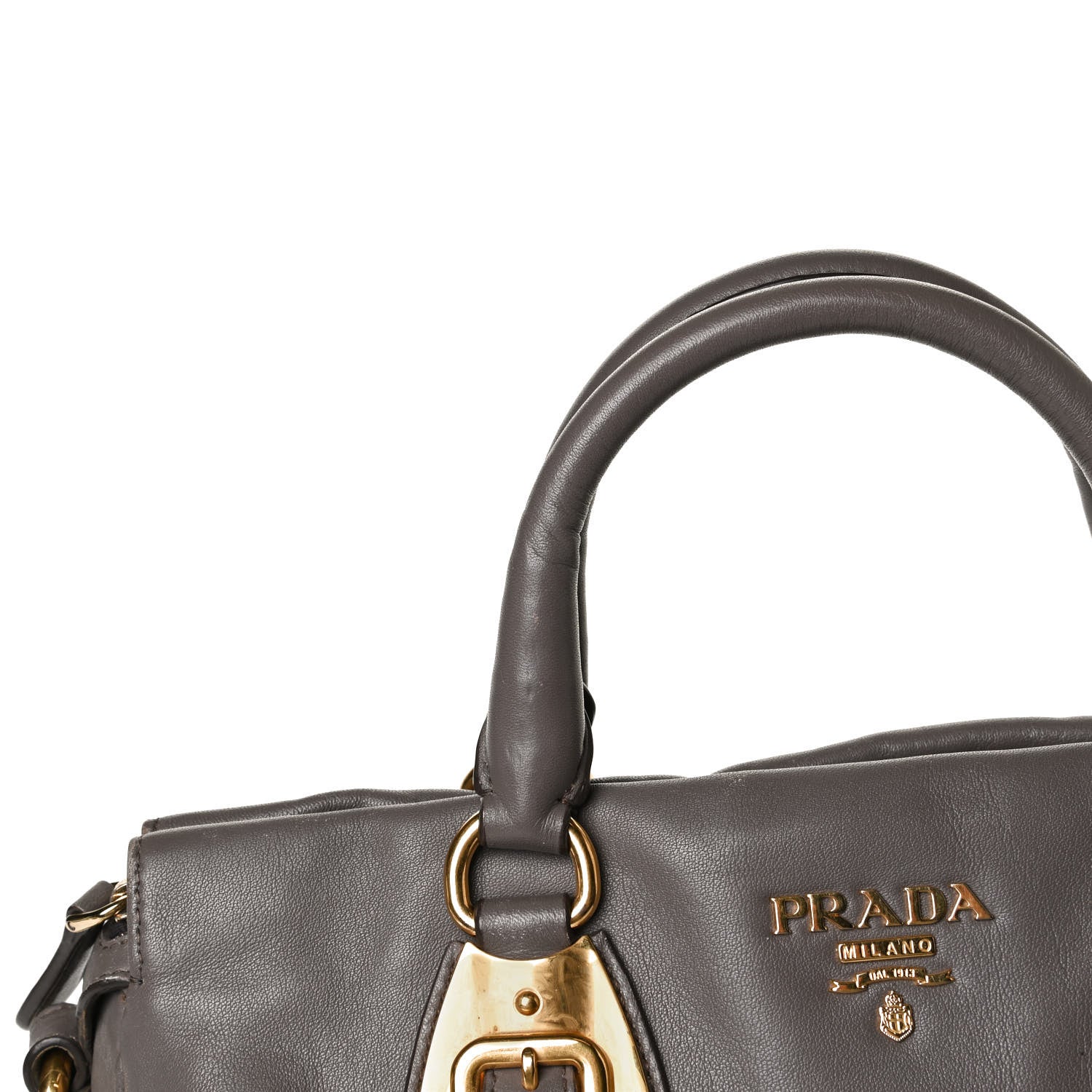 Prada Soft Calf Shopping Satchel Bag Bambu 16 of 27