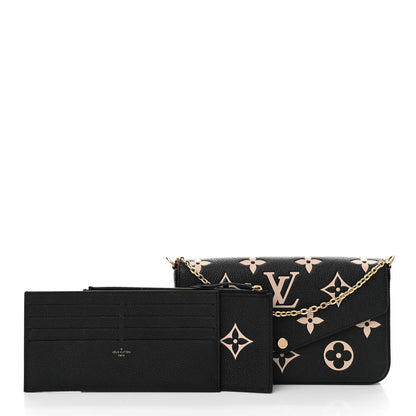 Louis Vuitton Empreinte Monogram Giant Felicie Pochette Black Beige 3 of 11