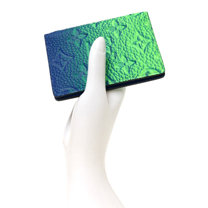 Louis Vuitton Taurillon Illusion Pocket Organizer Bleu Vert 2 of 7