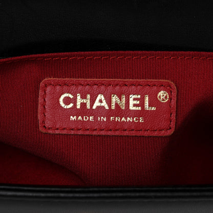 Chanel Lambskin Quilted Medium Boy Flap Dark Red Black 5 of 10