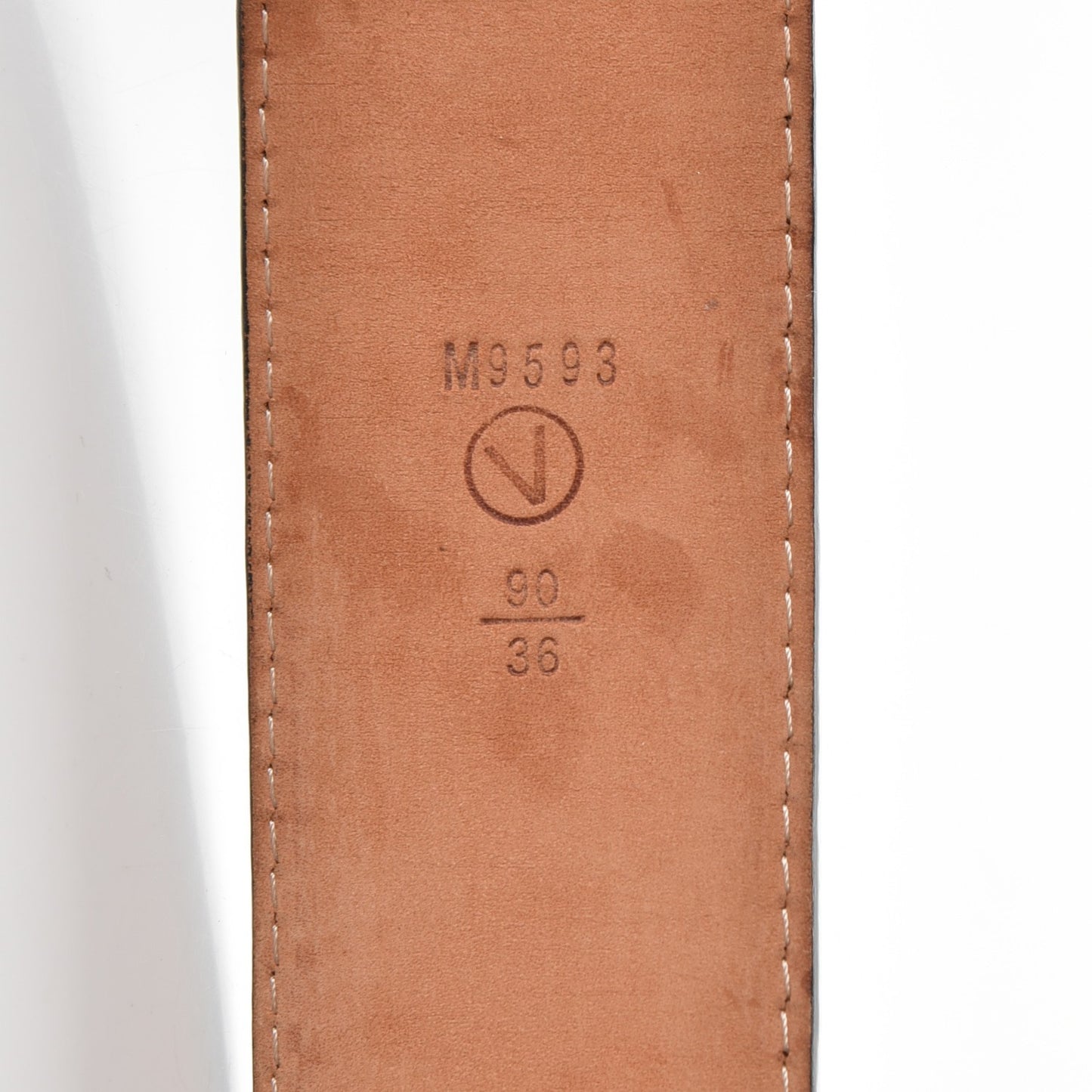 Epi Electric 40mm LV Initiales Belt 90 36 Black