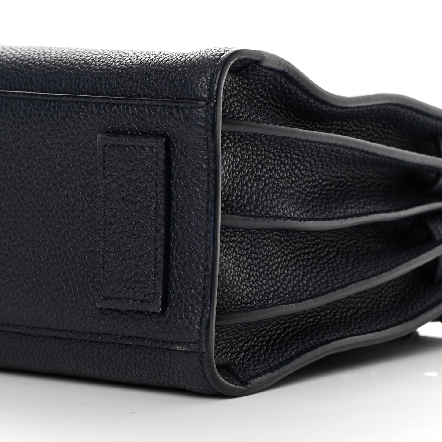 Grained Calfskin Baby Supple Sac De Jour Navy