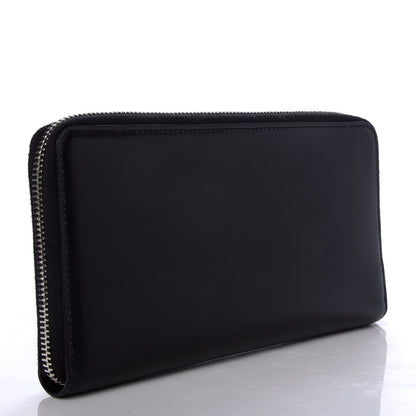 Saint Laurent Ultra Calfskin Monogram Mens Zip Around Continental Wallet Black 3 of 8