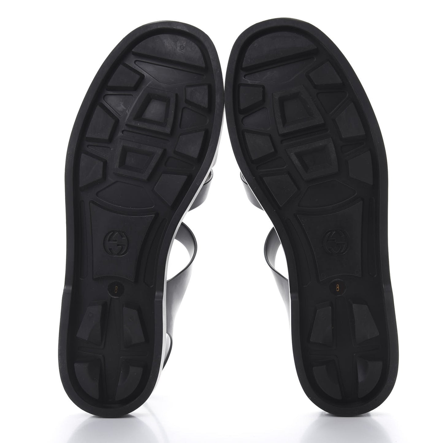 Rubber Mens Buckle Strap Sandals 8 Black