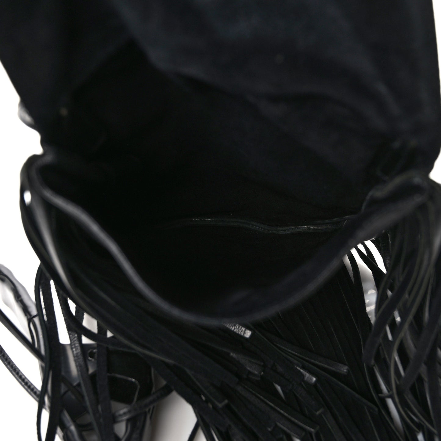 Lambskin Anita Tassed Crossbody Bag Black