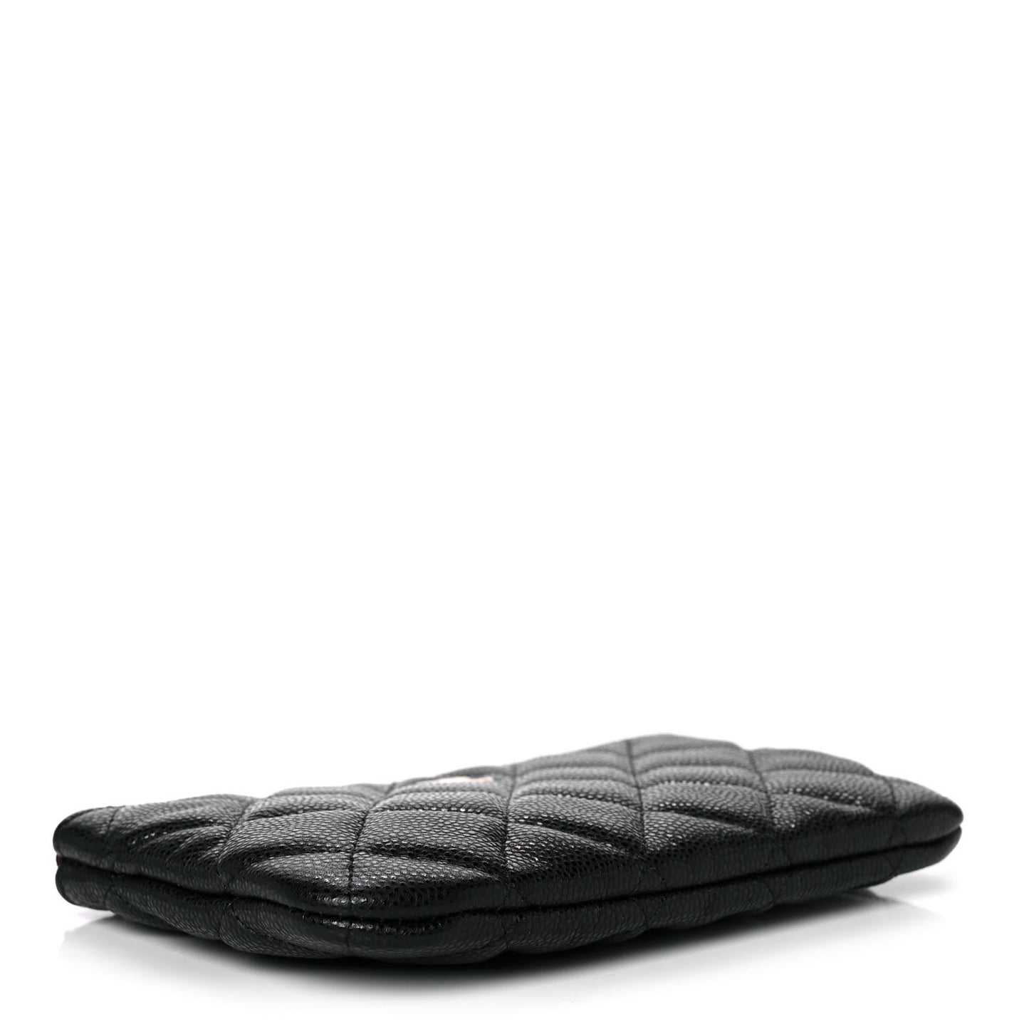 Caviar Quilted Small Cosmetic Case Black