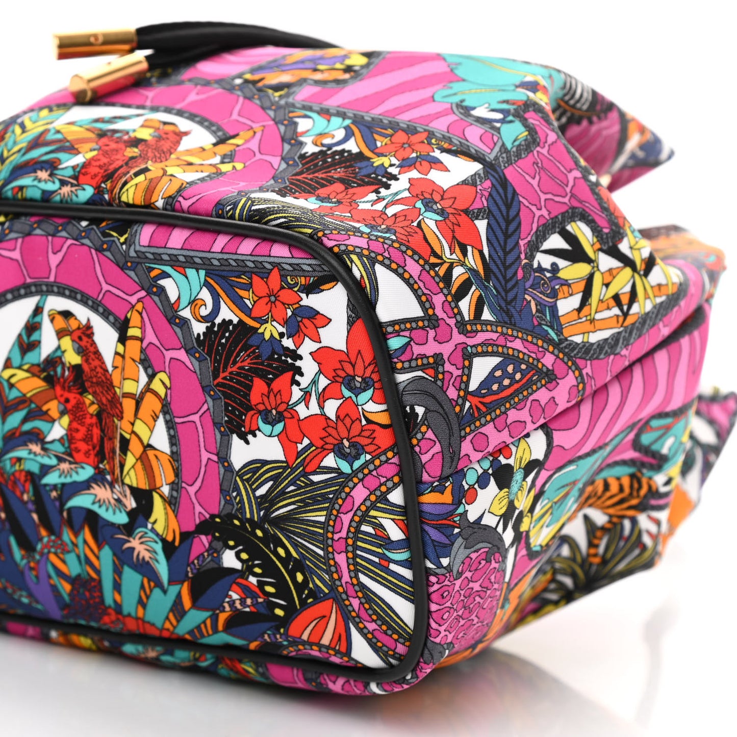 Econyl Calfskin Printed Cosmetics Case Multicolor