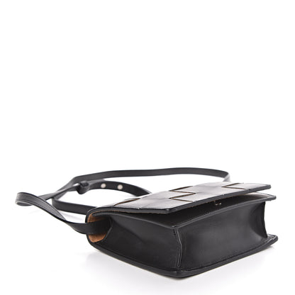 Bottega Veneta Lambskin Maxi Intrecciato Mini Cassette Crossbody Bag Black 4 of 9