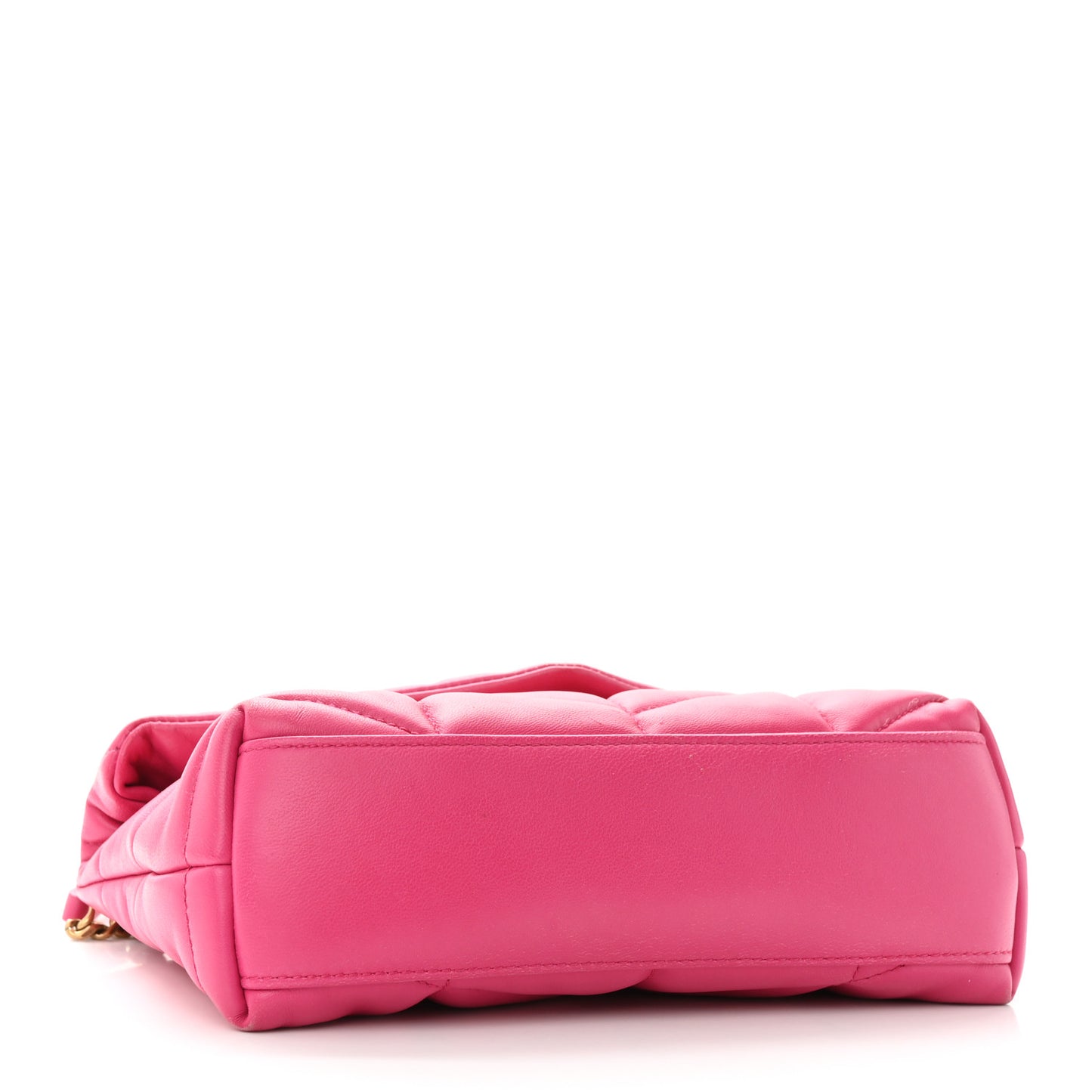 Lambskin Quilted Toy Loulou Puffer Monogram Chain Satchel Bubblegum