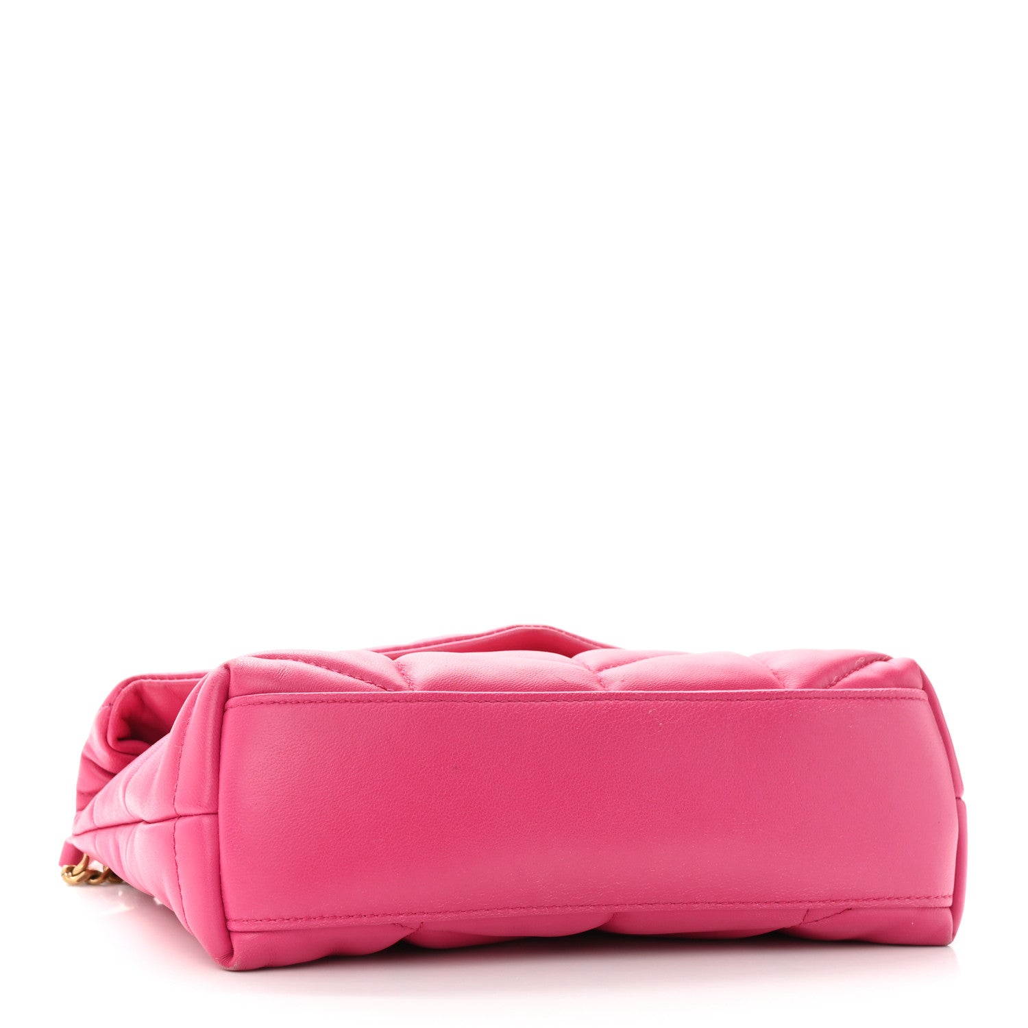 Saint Laurent Lambskin Quilted Toy Loulou Puffer Monogram Chain Satchel Bubblegum 4 of 11